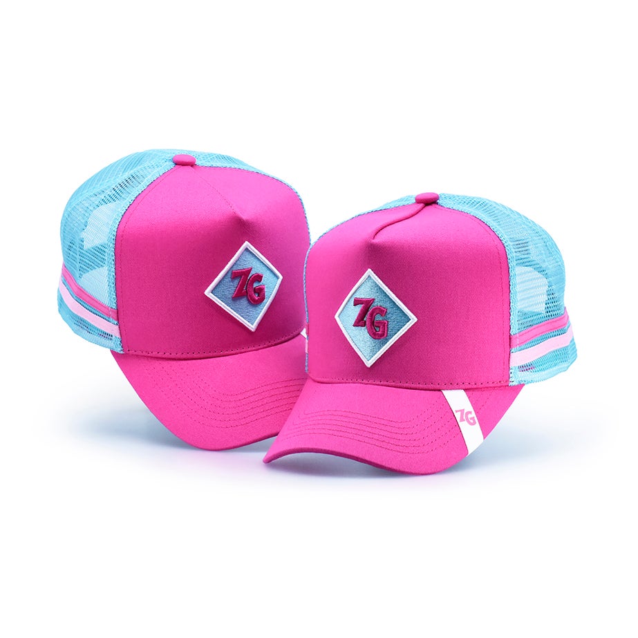 Zac & George PINK & TEAL Trucker Cap